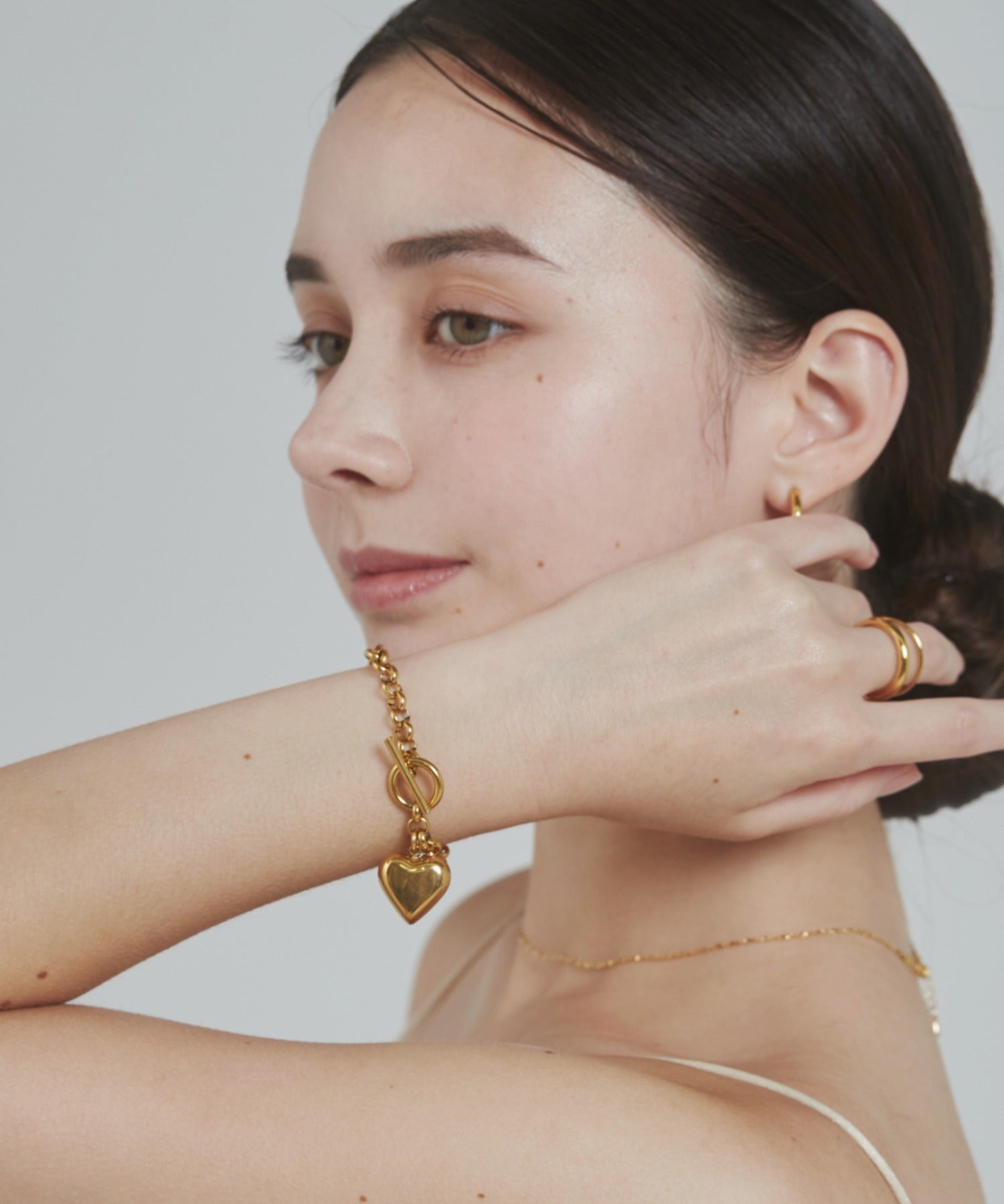 ciite' シーテ ブレスレット 【 金属アレルギー対応 】 ハートペンダント ブレスレット サージカルステンレス