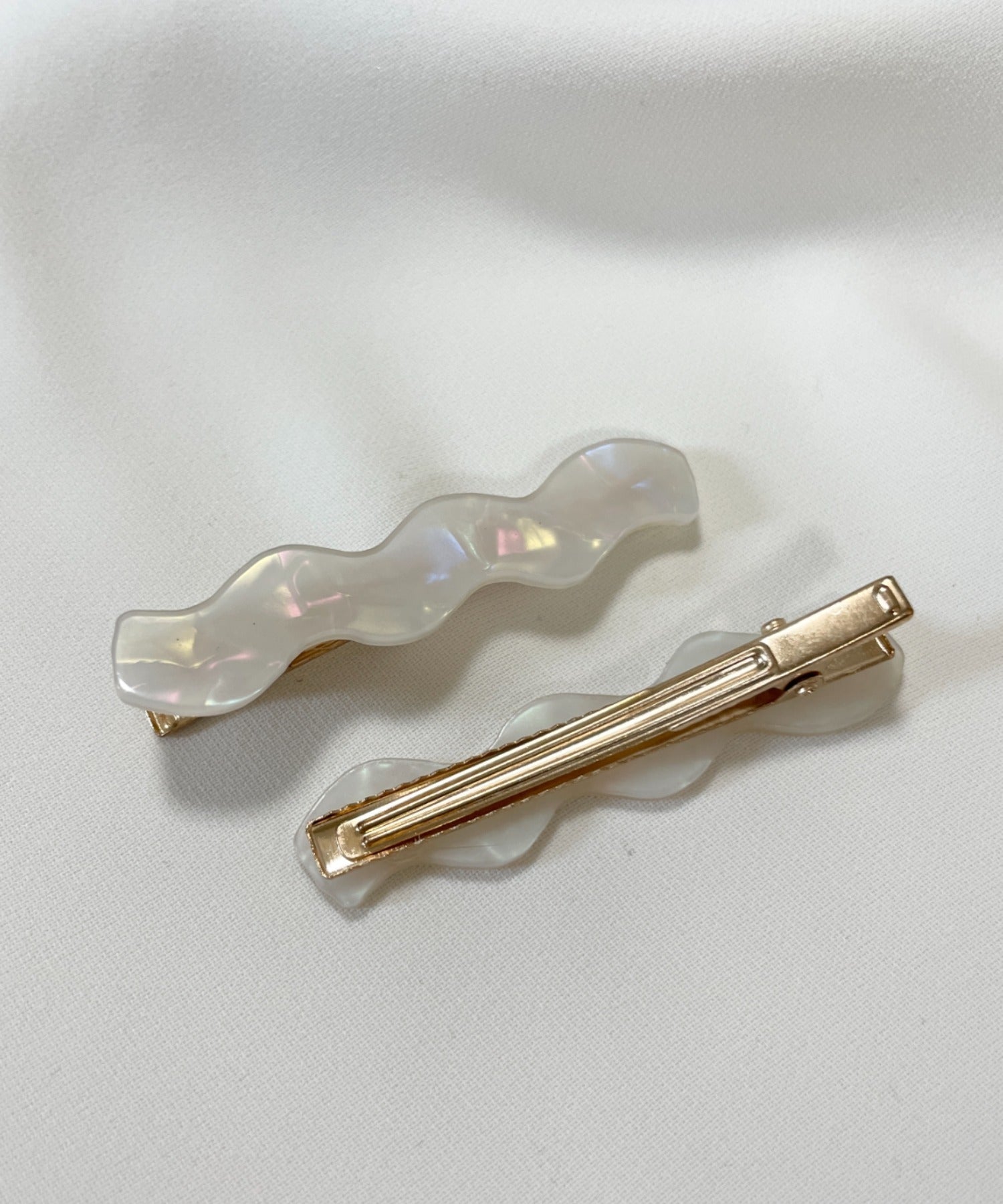 ciite' シーテ ヘアアクセサリー ウェーブデザインヘアピン 2個セット