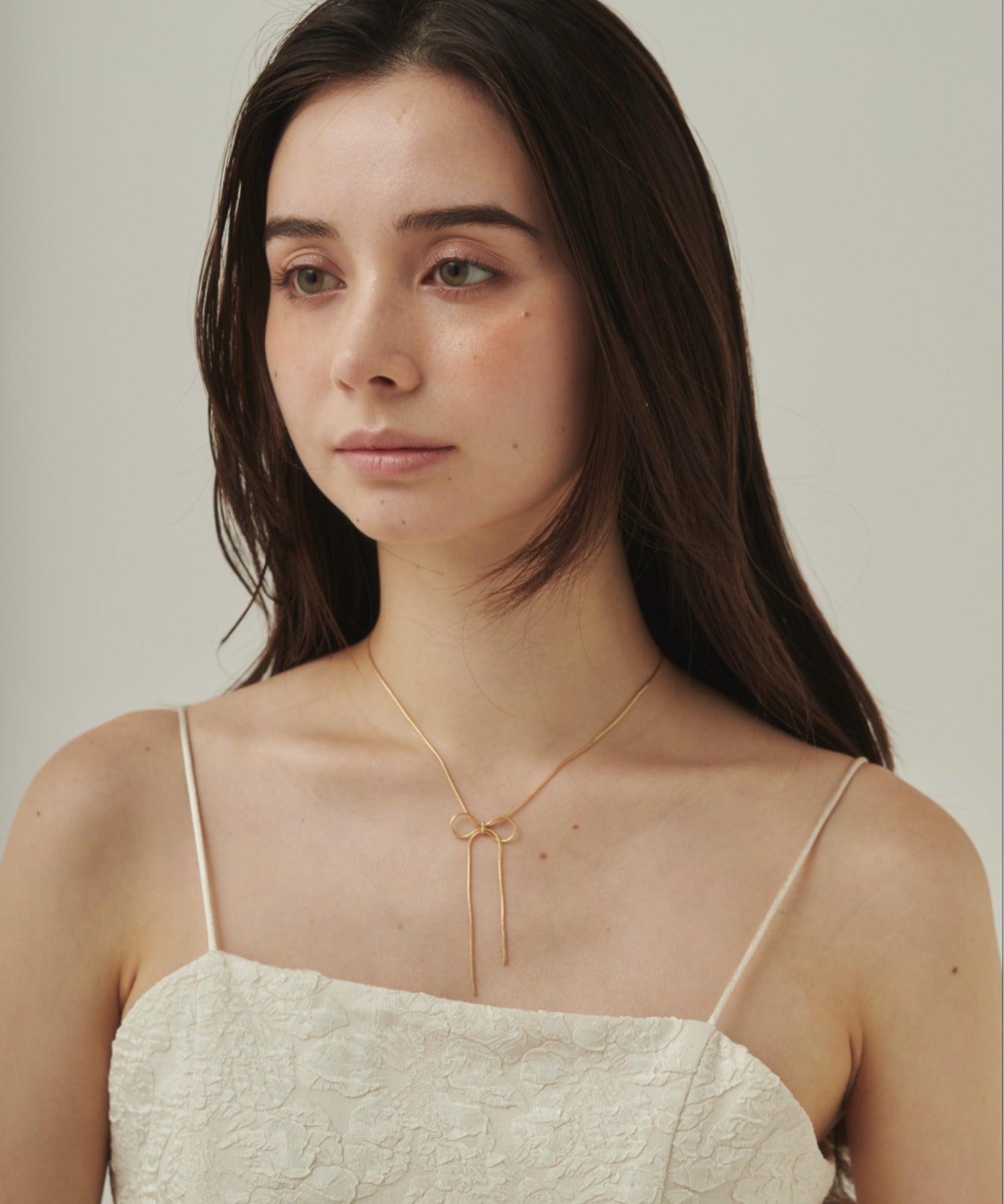 ciite' シーテ ネックレス 【 金属アレルギー対応 】 simple ribbon necklace / シンプル リボン ネックレス サージカルステンレス