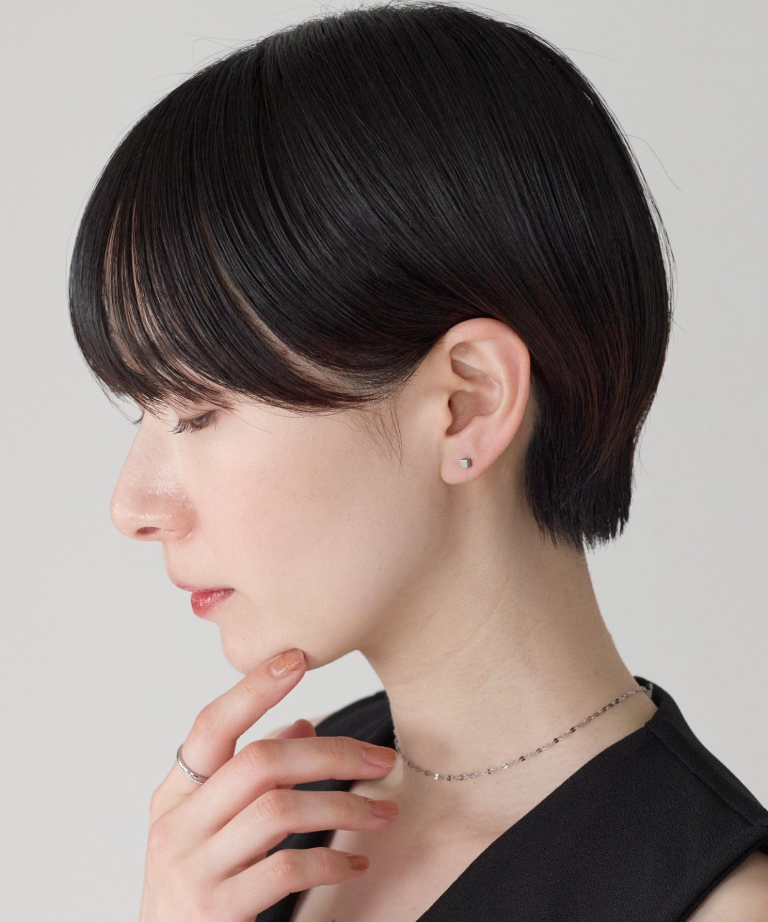 ciite' シーテ ピアス（両耳用） 【金属アレルギー対応】シンプルスクエア ピアス