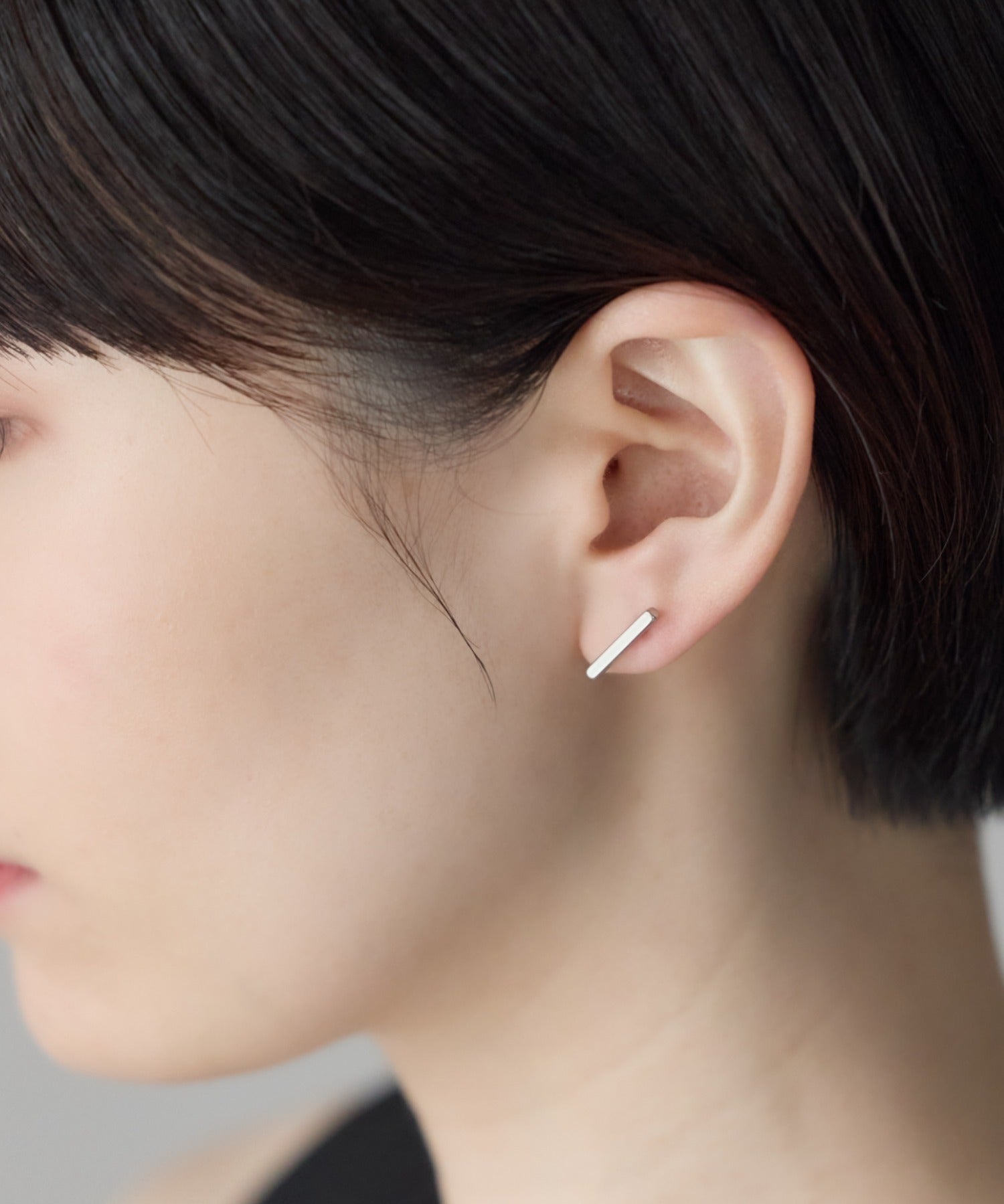 ciite' シーテ ピアス（両耳用） 【金属アレルギー対応】レクタングルバー ピアス