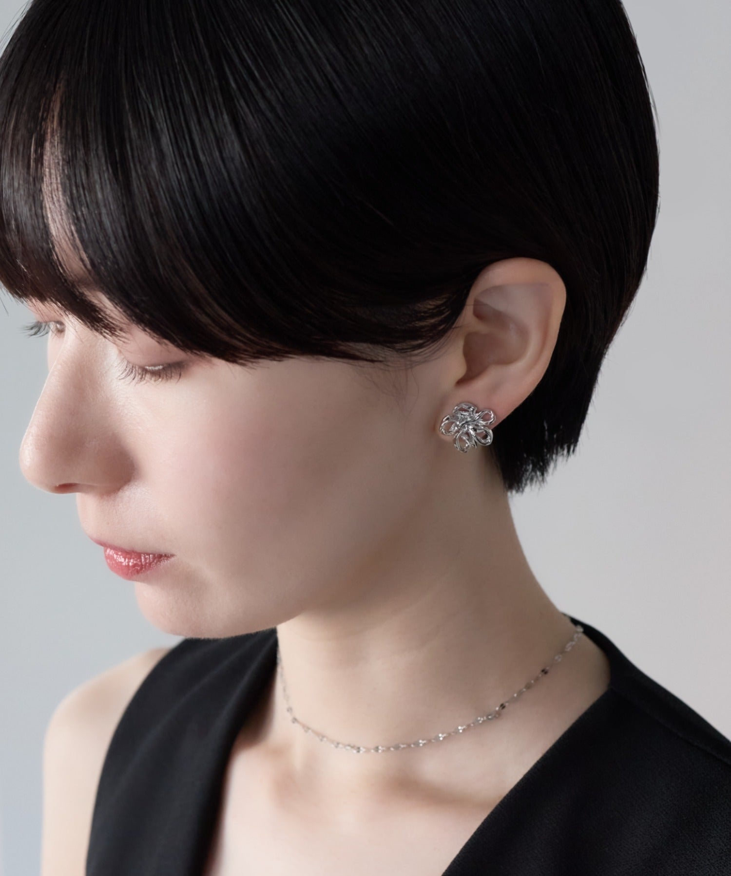 ciite' シーテ イヤリング シリコン付 フラワーデザイン イヤリング