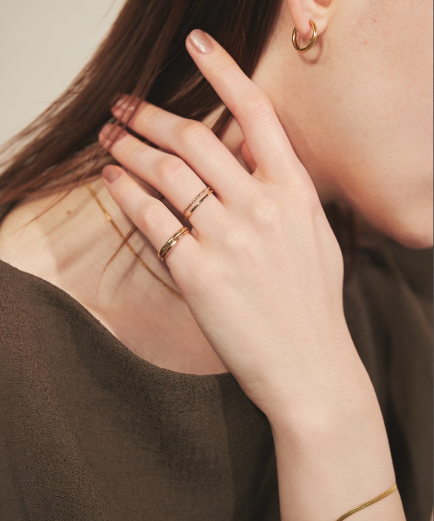 ciite' シーテ リング 【 金属アレルギー対応 】シンプルリング 4個セット サージカルステンレス