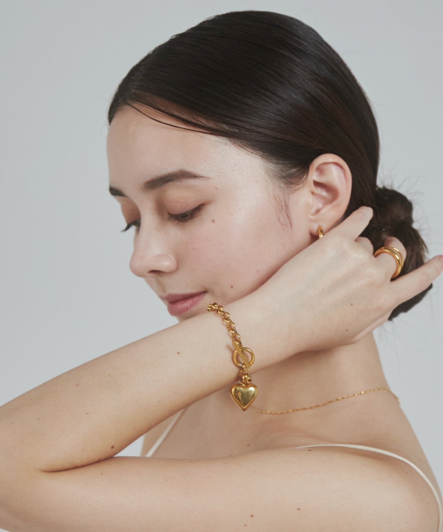 ciite' シーテ ブレスレット 【 金属アレルギー対応 】 ハートペンダント ブレスレット サージカルステンレス