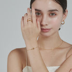 ciite' シーテ ブレスレット 【 金属アレルギー対応 】 クロスビジューブレスレット サージカルステンレス