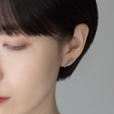 ciite' シーテ ピアス（両耳用） 【金属アレルギー対応】レクタングルバー ピアス