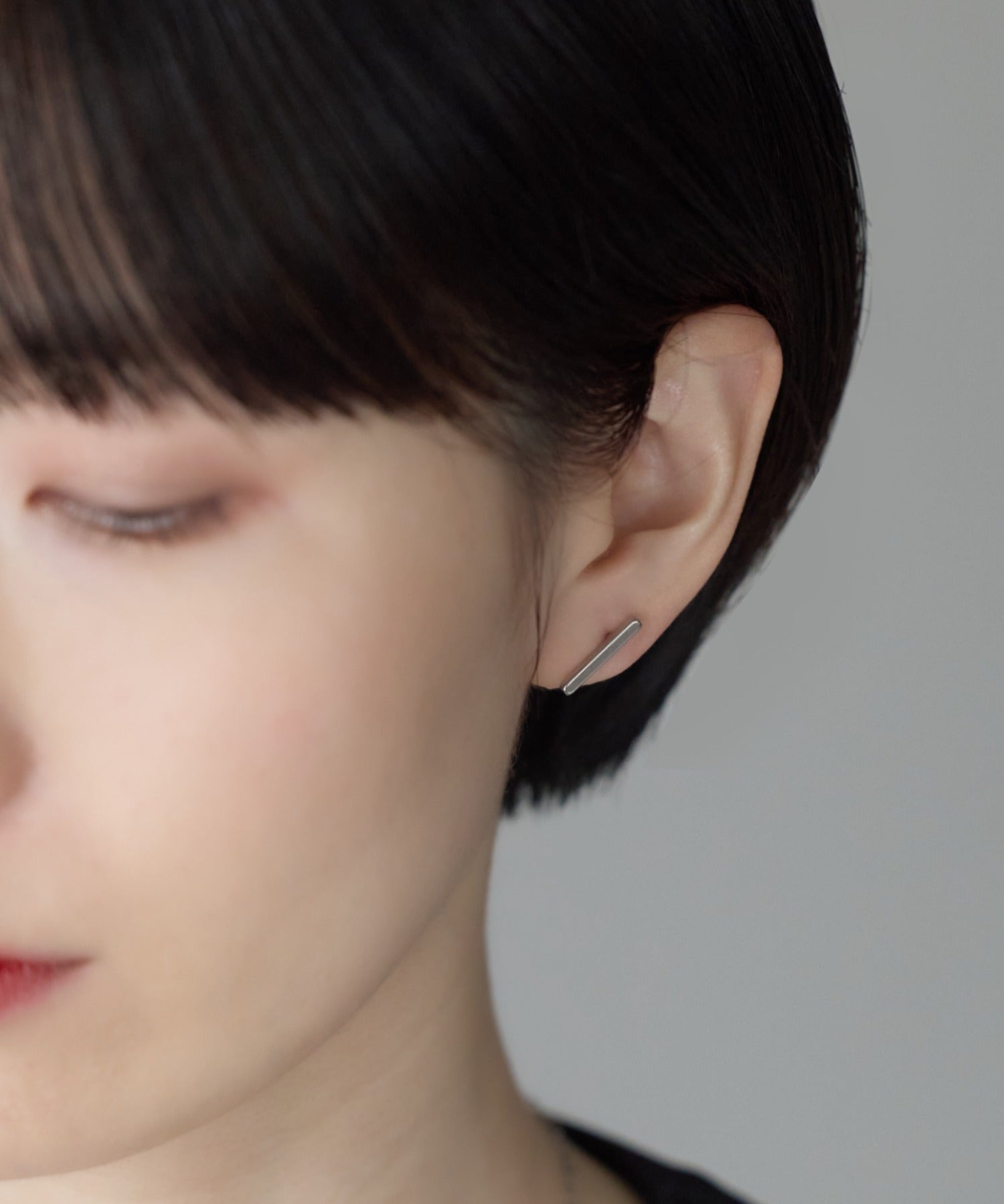 ciite' シーテ ピアス（両耳用） 【金属アレルギー対応】レクタングルバー ピアス