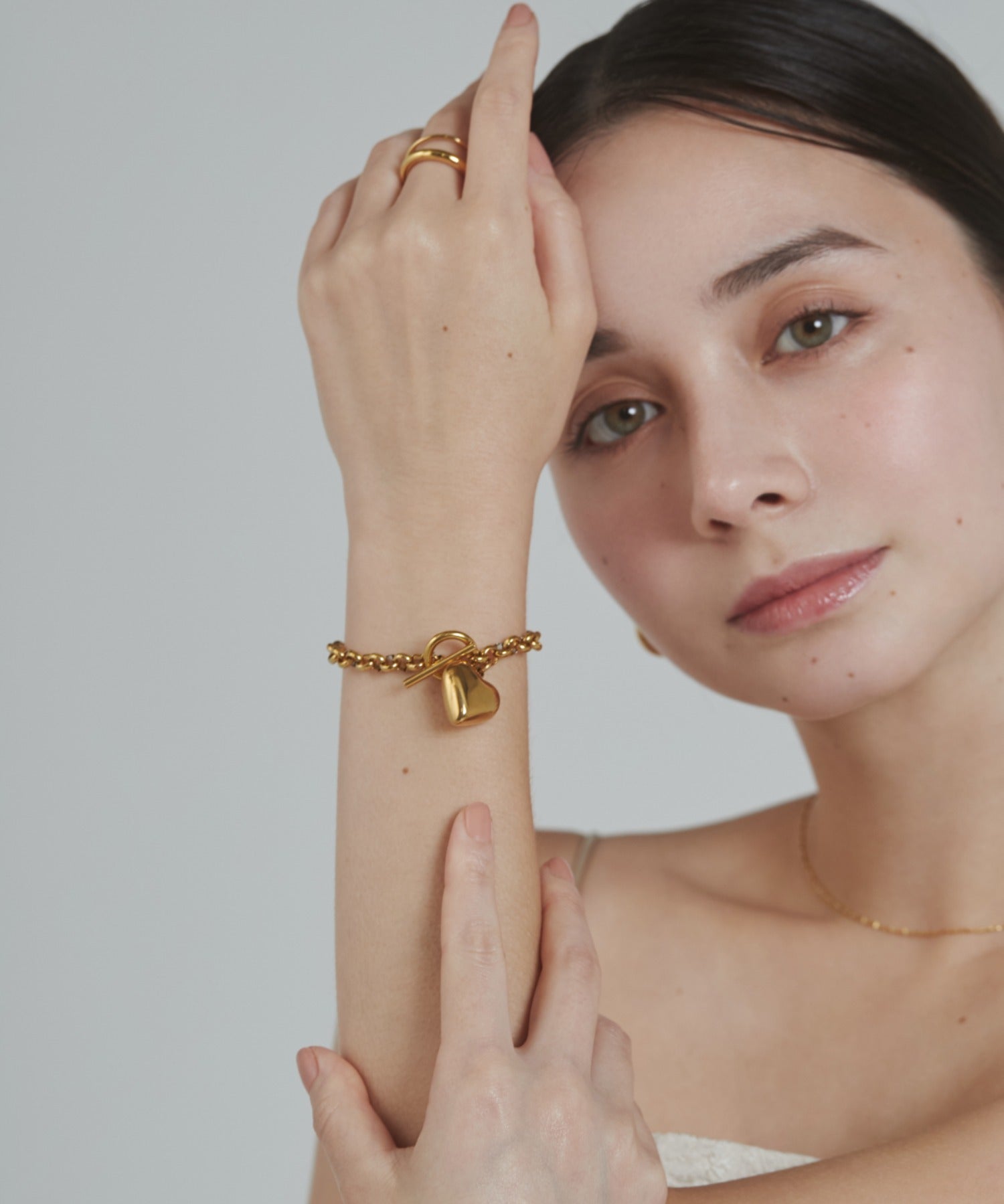 ciite' シーテ ブレスレット 【 金属アレルギー対応 】 ハートペンダント ブレスレット サージカルステンレス