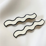 ciite' シーテ ヘアアクセサリー ウェーブデザインヘアピン 2個セット