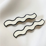 ciite' シーテ ヘアアクセサリー ウェーブデザインヘアピン 2個セット