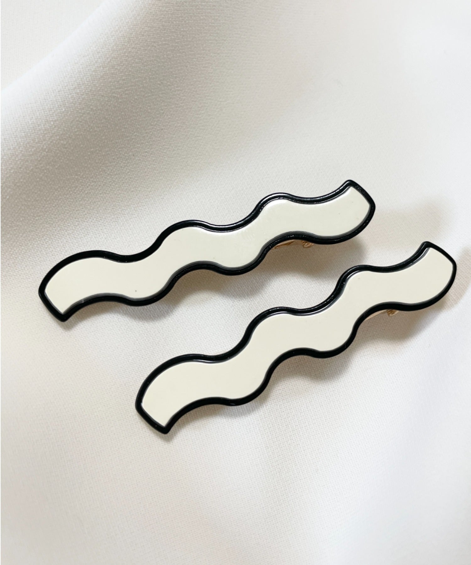 ciite' シーテ ヘアアクセサリー ウェーブデザインヘアピン 2個セット