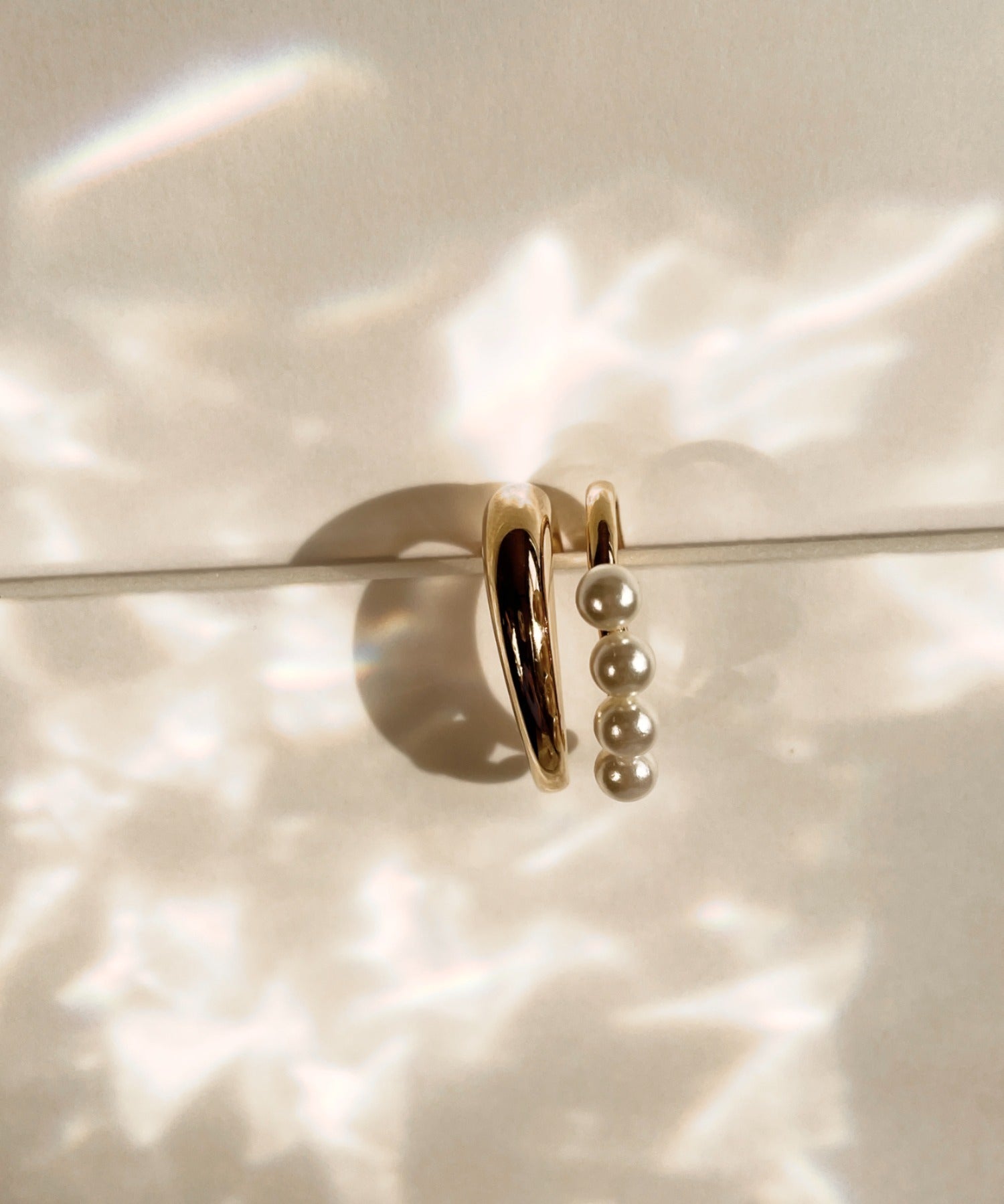 ciite' シーテ イヤーカフ 【 金属アレルギー対応 】ミニパールイヤーカフ サージカルステンレス