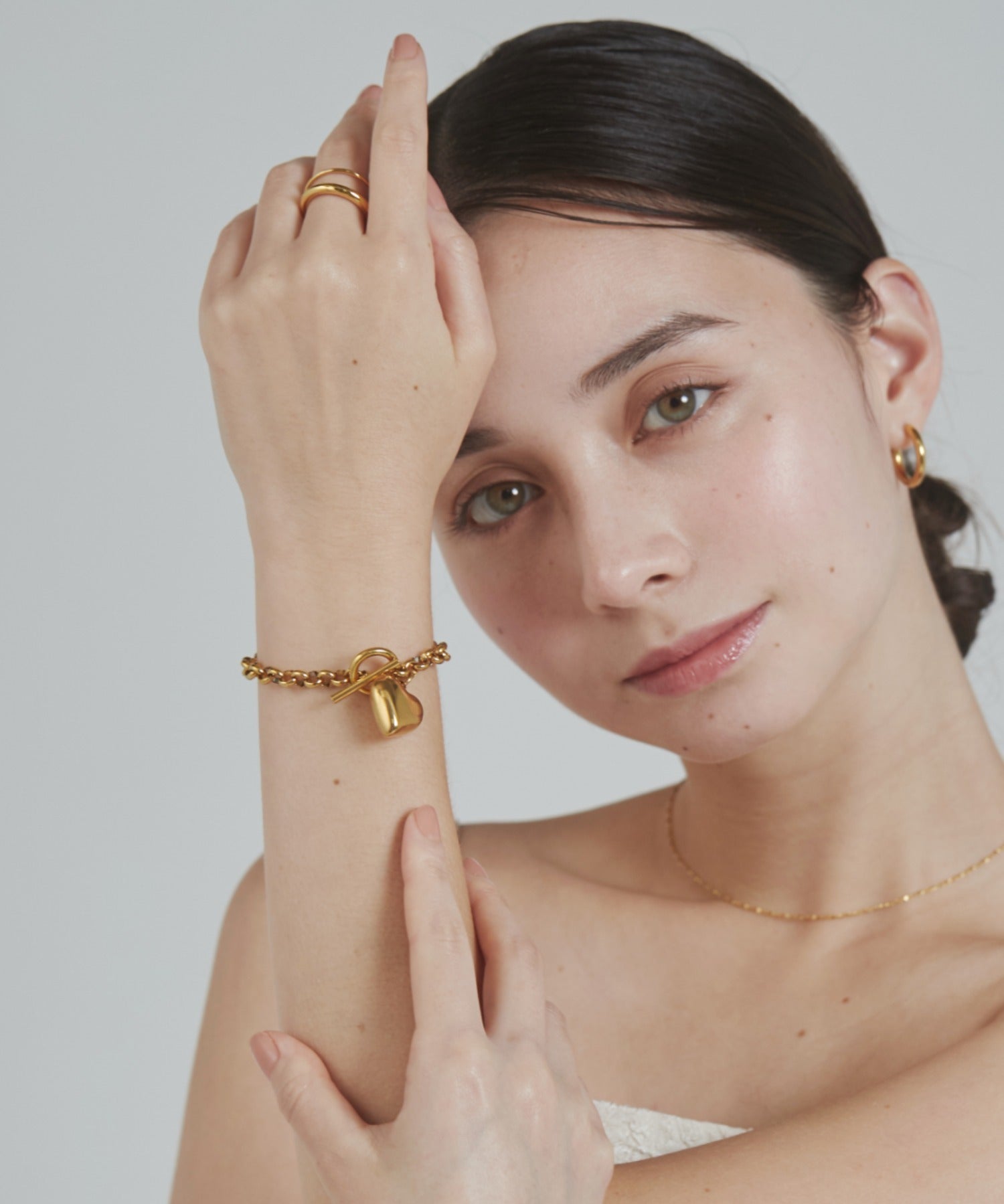 ciite' シーテ ブレスレット 【 金属アレルギー対応 】 ハートペンダント ブレスレット サージカルステンレス