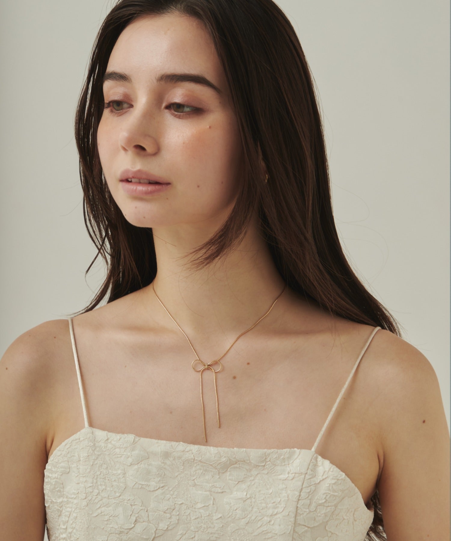 ciite' シーテ ネックレス 【 金属アレルギー対応 】 simple ribbon necklace / シンプル リボン ネックレス サージカルステンレス