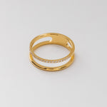 ciite' シーテ リング 【 金属アレルギー対応 】 ビジューダブルリング サージカルステンレス