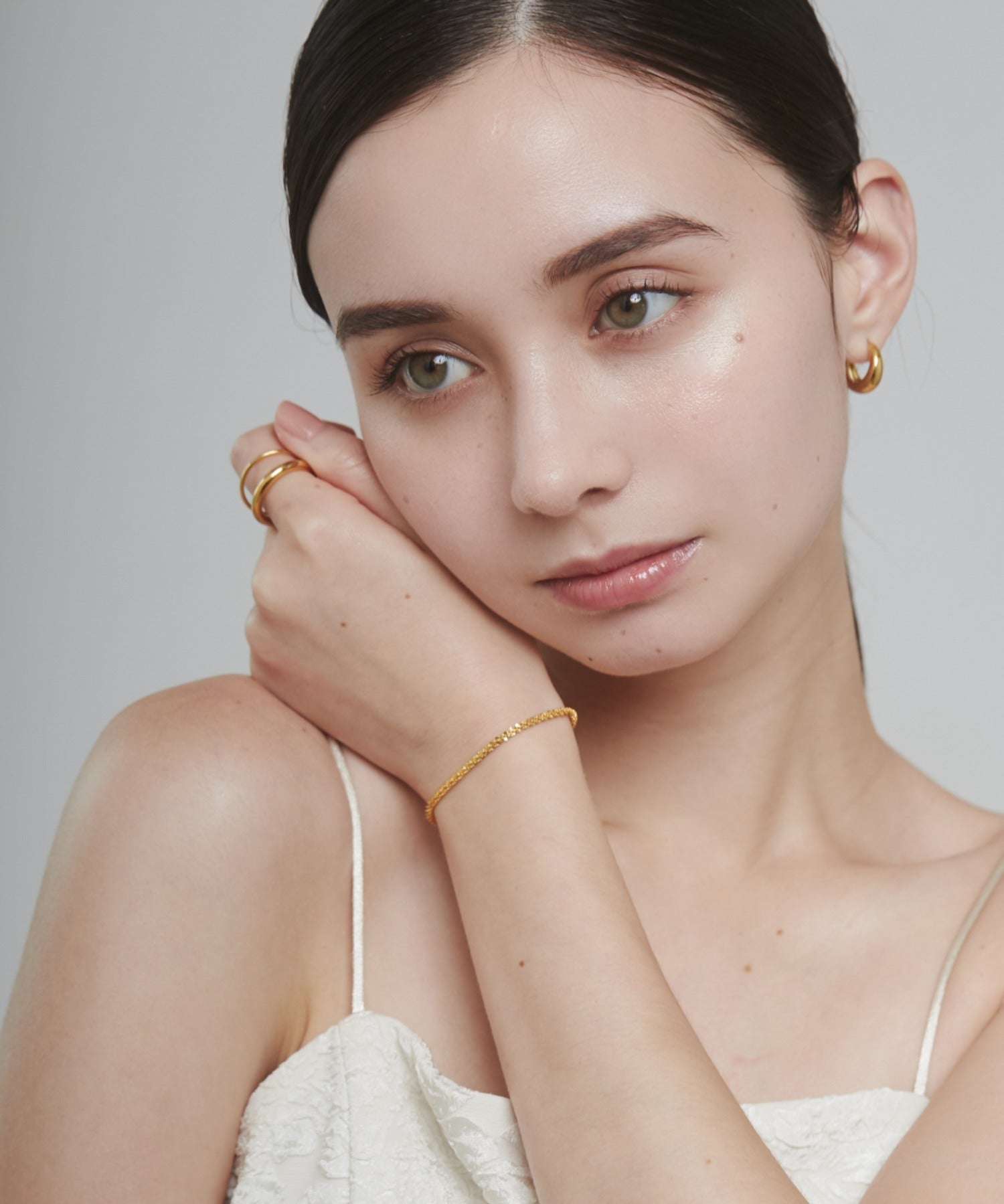 ciite' シーテ ブレスレット 【 金属アレルギー対応 】 グリッターチェーンブレスレット サージカルステンレス