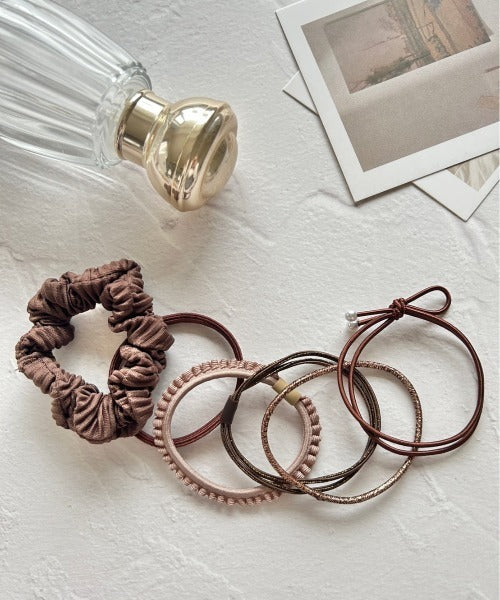 ciite' シーテ ヘアゴム チョコブラウンゴム ヘアゴムセット
