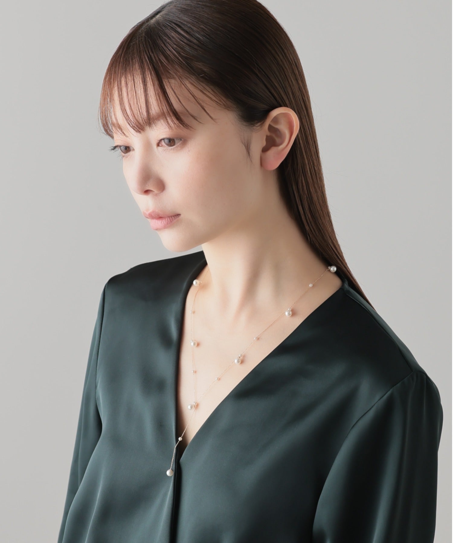 ciite' シーテ ネックレス Y字デザインパールネックレス