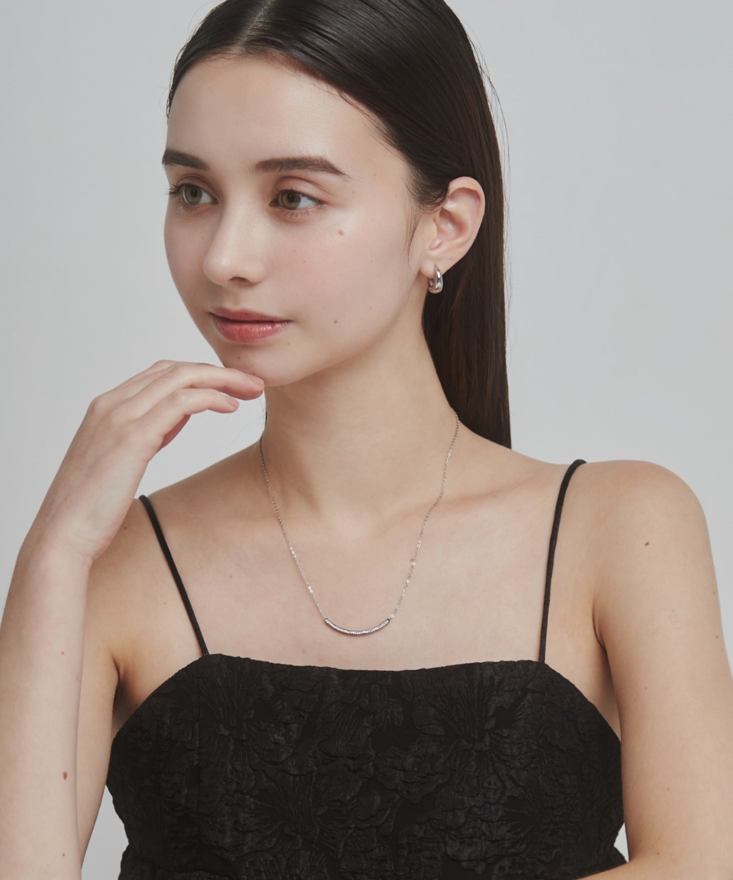 ciite' シーテ ネックレス 【 金属アレルギー対応 】 ビジューモチーフネックレス サージカルステンレス