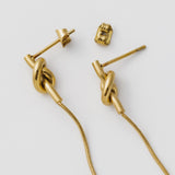 ciite' シーテ ピアス（両耳用） 【 金属アレルギー対応 】 ノットチェーンピアス サージカルステンレス (両耳用)