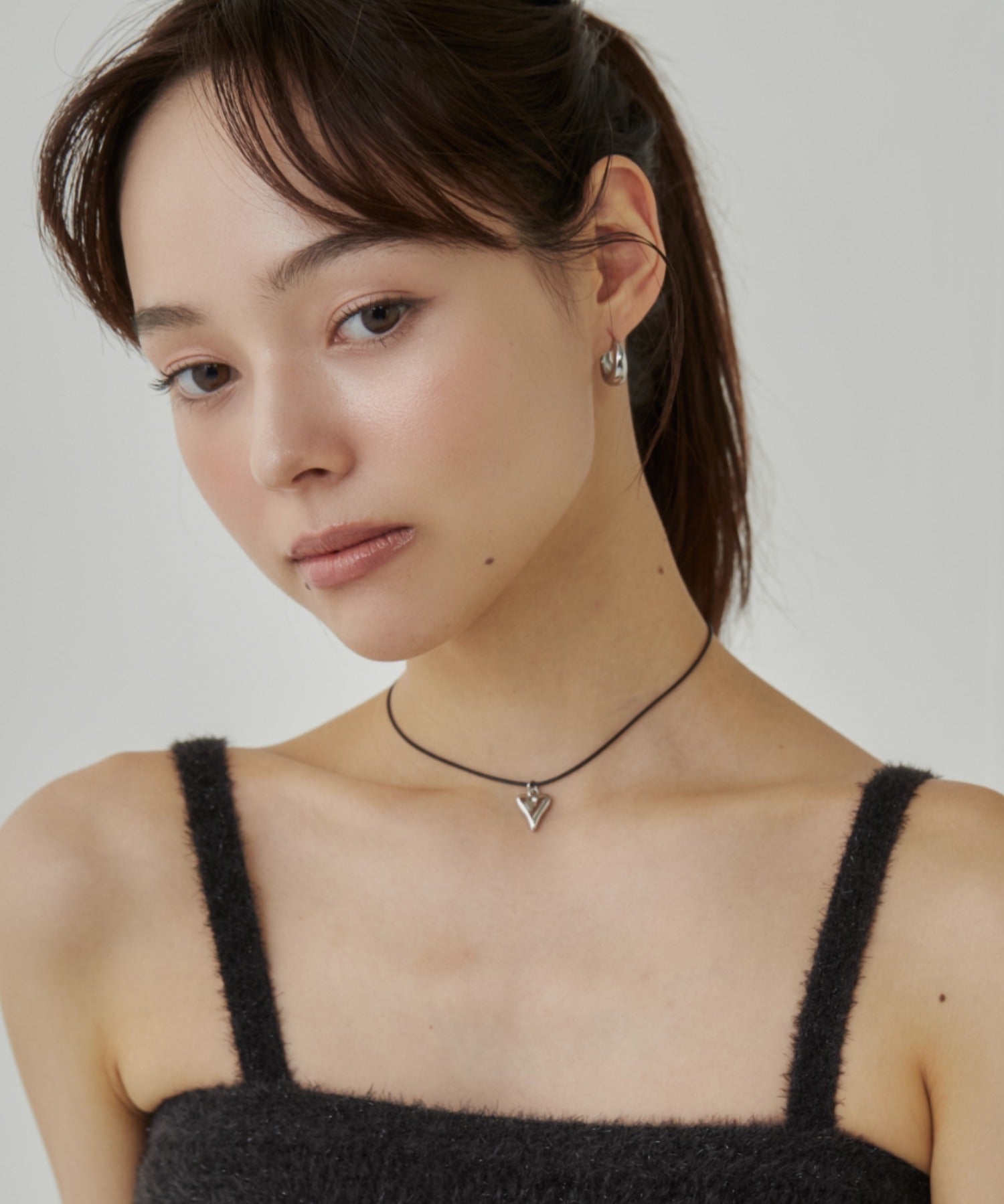 ciite' シーテ ネックレス メタルハートトップ コードチョーカー / ネックレス