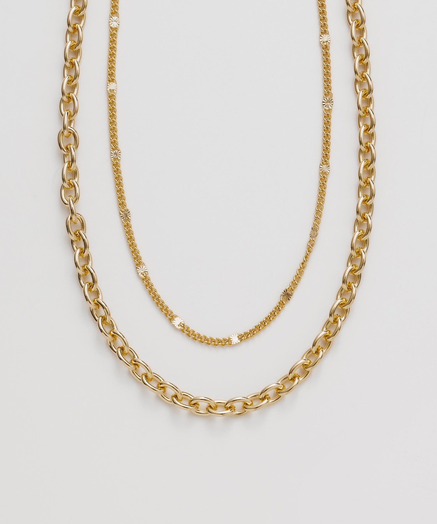 ciite' シーテ ネックレス 【 金属アレルギー対応 】 2連チェーンネックレス サージカルステンレス