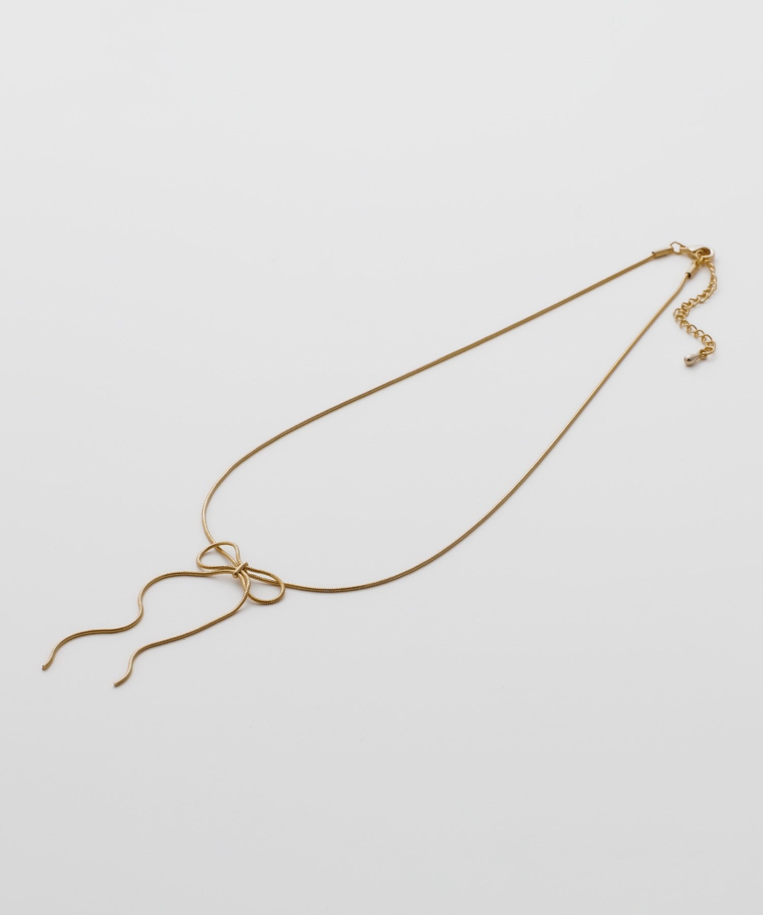 ciite' シーテ ネックレス 【 金属アレルギー対応 】 simple ribbon necklace / シンプル リボン ネックレス サージカルステンレス