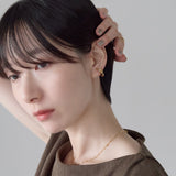 ciite' シーテ イヤリング シリコン付 ノットデザイン イヤリング