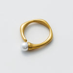 ciite' シーテ リング 【 金属アレルギー対応 】 パールモチーフリング サージカルステンレス