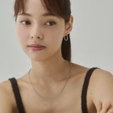 ciite' シーテ ピアス（両耳用） 【 金属アレルギー対応 】ボールモチーフ オーバルフープピアス サージカルステンレス（両耳用）