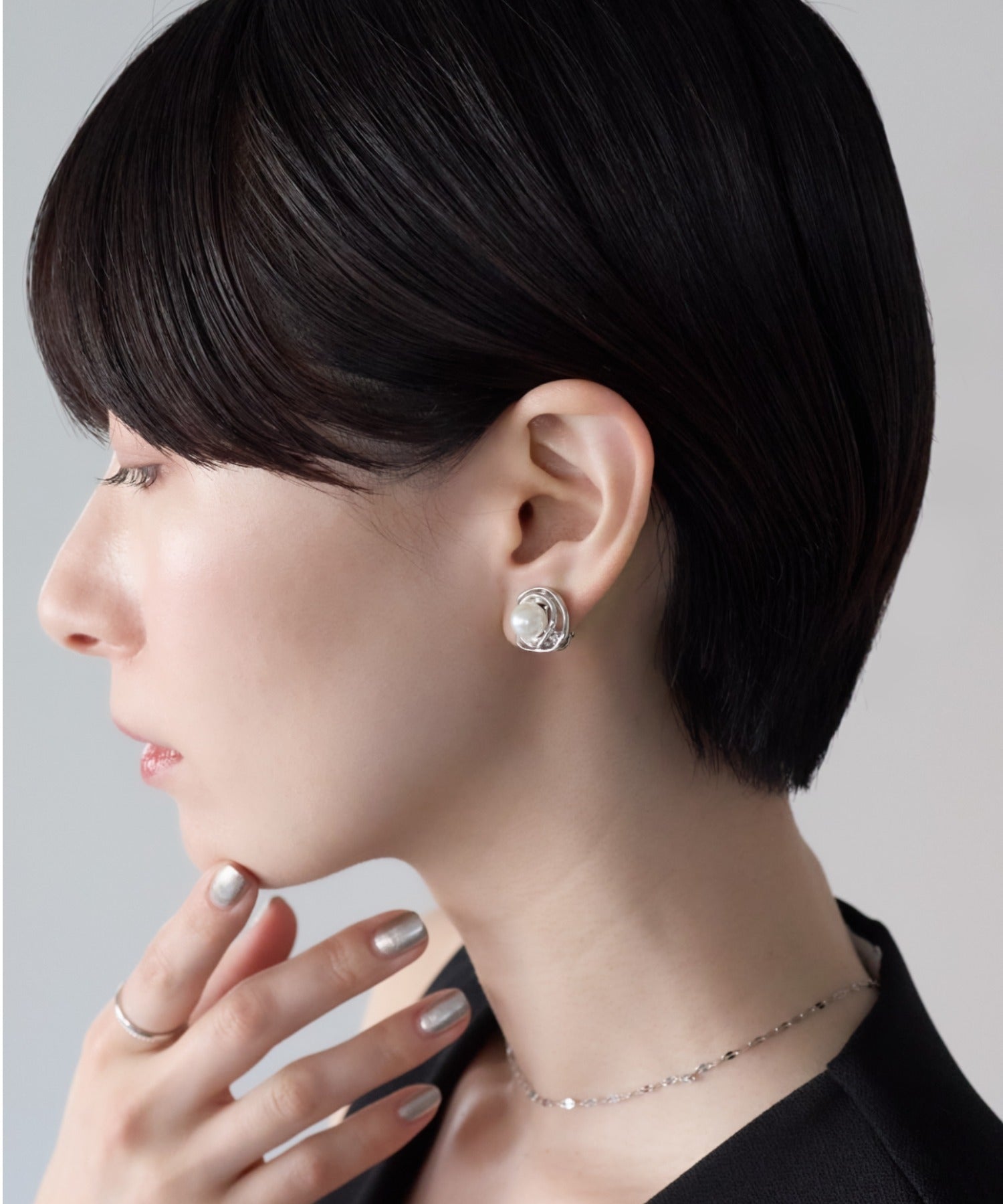 ciite' シーテ イヤリング シリコン付 デザインパール イヤリング