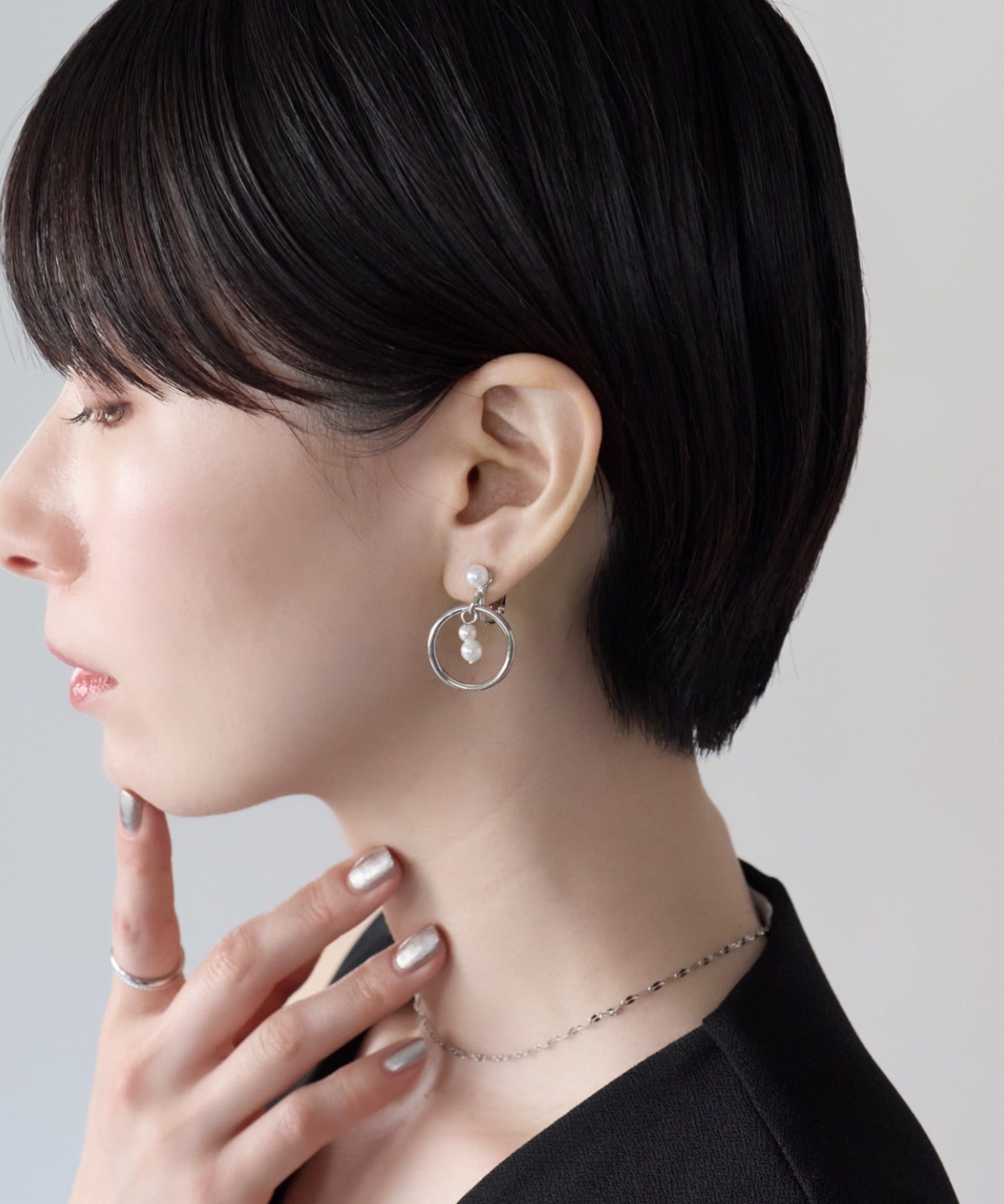 ciite' シーテ イヤリング シリコン付 デザインパール イヤリング