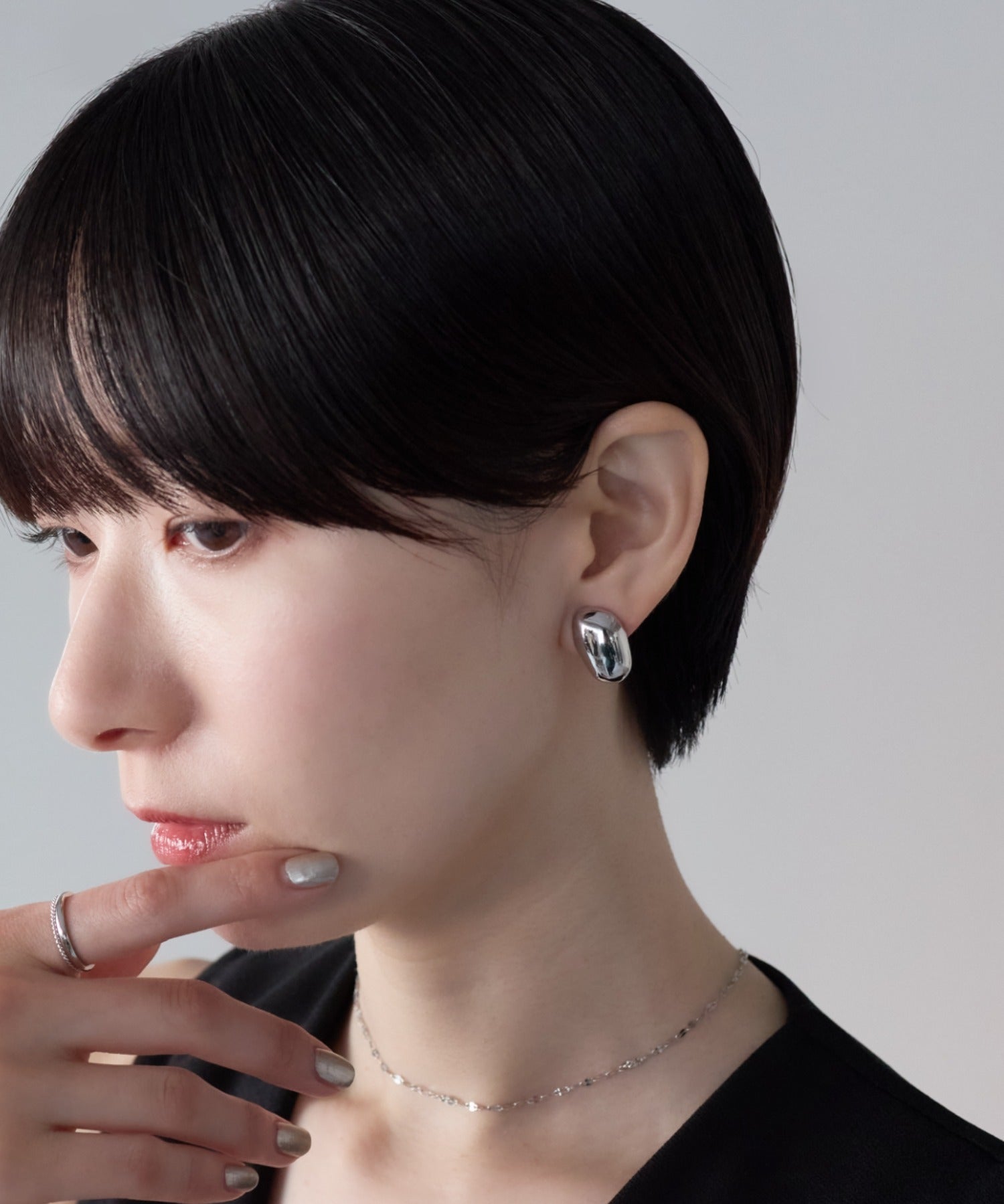 ciite' シーテ イヤリング シリコン付 メタルデザイン イヤリング