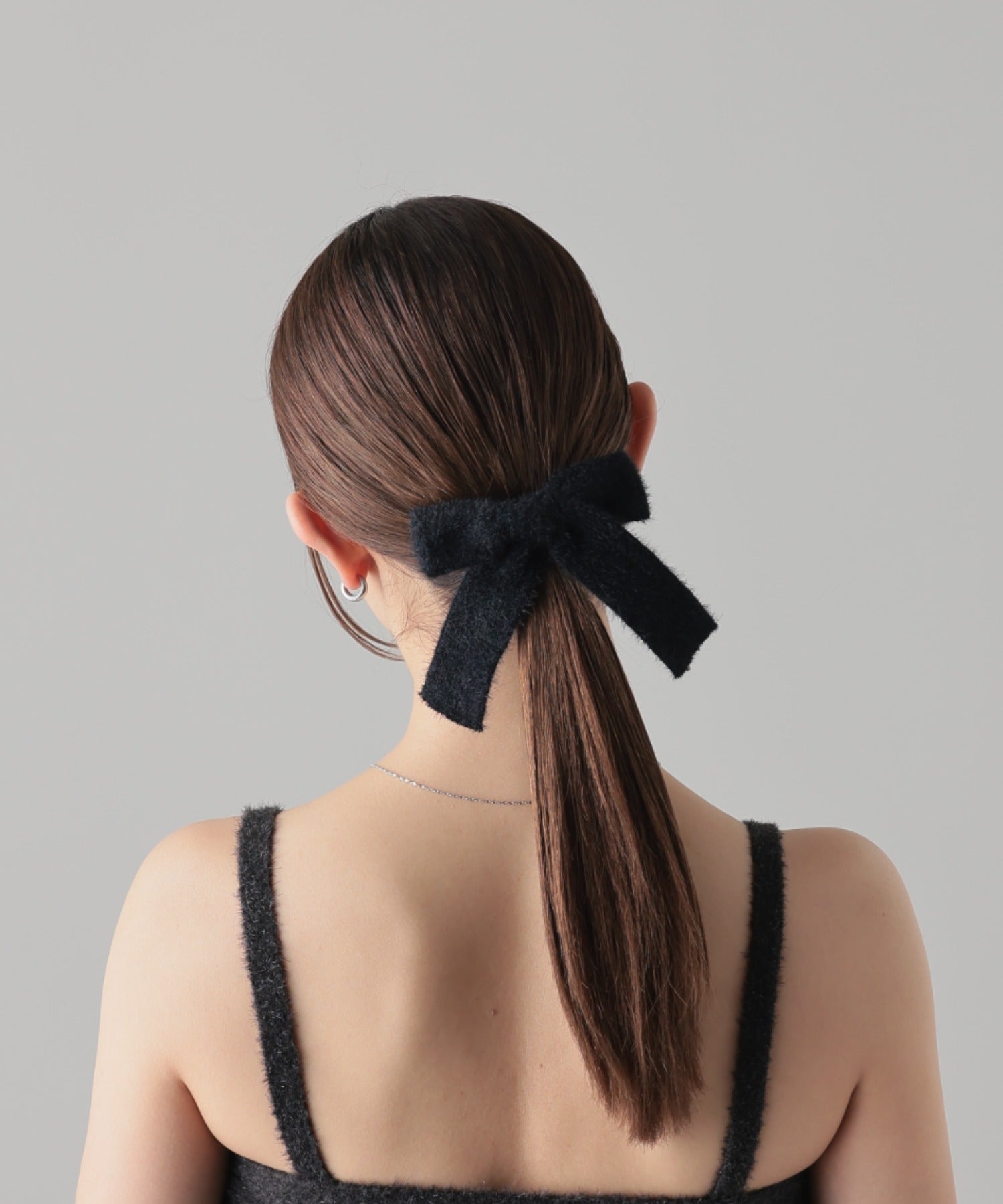 ciite' シーテ バレッタ/ヘアクリップ ファーライク リボン バレッタ