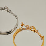 ciite' シーテ ブレスレット 【 金属アレルギー対応 】 ハートビジュー シンプルブレスレット / バングル サージカルステンレス