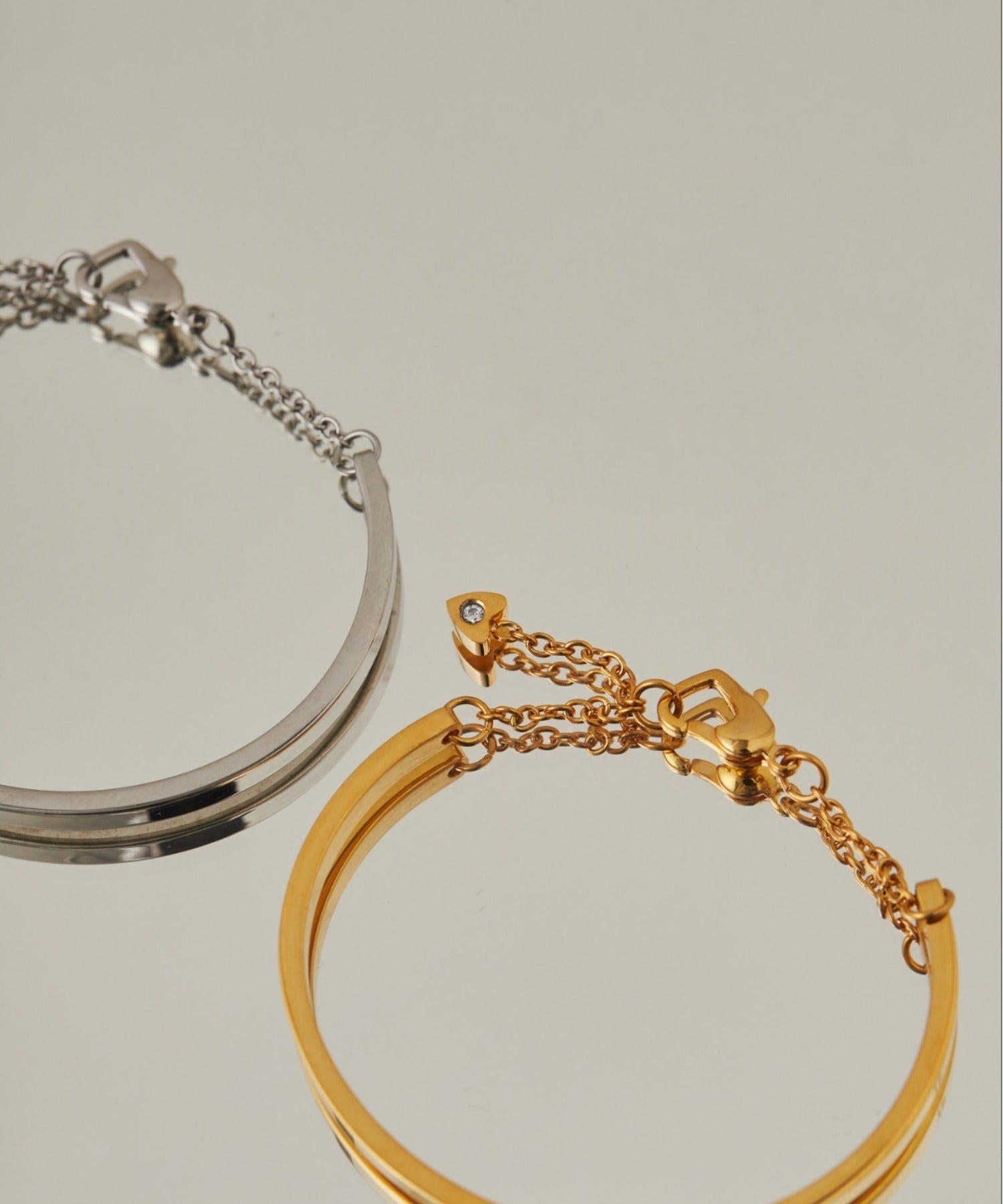 ciite' シーテ ブレスレット 【 金属アレルギー対応 】 ハートビジュー シンプルブレスレット / バングル サージカルステンレス