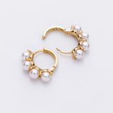 ciite' シーテ ピアス（両耳用） 4連パールフープピアス (両耳用)