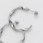 ciite' シーテ ピアス（両耳用） 【 金属アレルギー対応 】 ツイストフープピアス サージカルステンレス (両耳用)