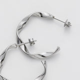 ciite' シーテ ピアス（両耳用） 【 金属アレルギー対応 】 ツイストフープピアス サージカルステンレス (両耳用)