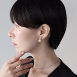 ciite' シーテ イヤリング シリコン付 デザインビジュー パール イヤリング