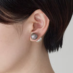 ciite' シーテ ピアス（両耳用） 2way バイカラー ダブルパールピアス