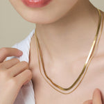 ciite' シーテ ネックレス 【 金属アレルギー対応 】 2連スネークチェーンネックレス サージカルステンレス