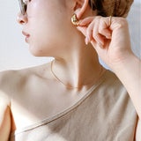 ぷっくりシンプルイヤリング  (両耳用)