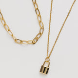 ciite' シーテ ネックレス 【 金属アレルギー対応 】 チェーン & パドロックネックレス 2セット