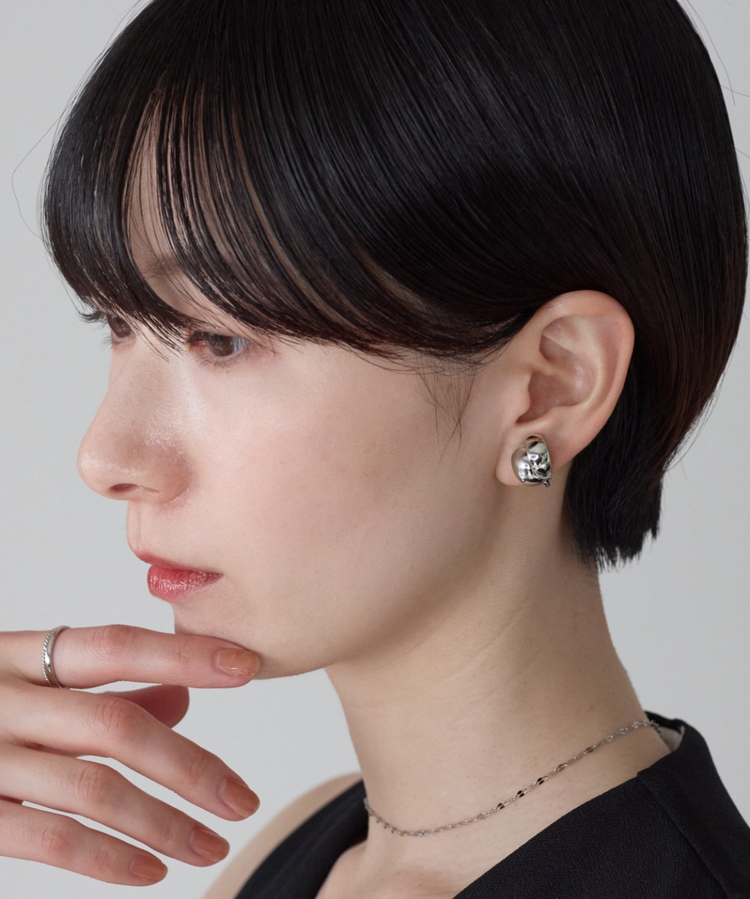 ciite' シーテ イヤリング シリコン付 メタルデザイン イヤリング