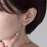 ciite' シーテ イヤリング シリコン付 リボンデザイン イヤリング