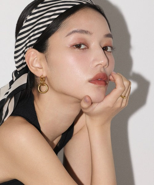 ciite' シーテ ピアス（両耳用） 【 金属アレルギー対応 】 モチーフサークルピアス サージカルステンレス (両耳用)