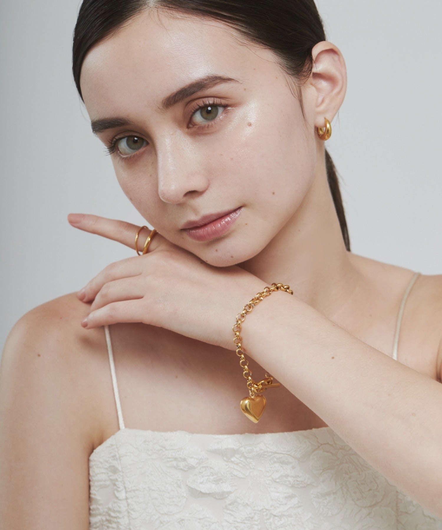 ciite' シーテ ブレスレット 【 金属アレルギー対応 】 ハートペンダント ブレスレット サージカルステンレス