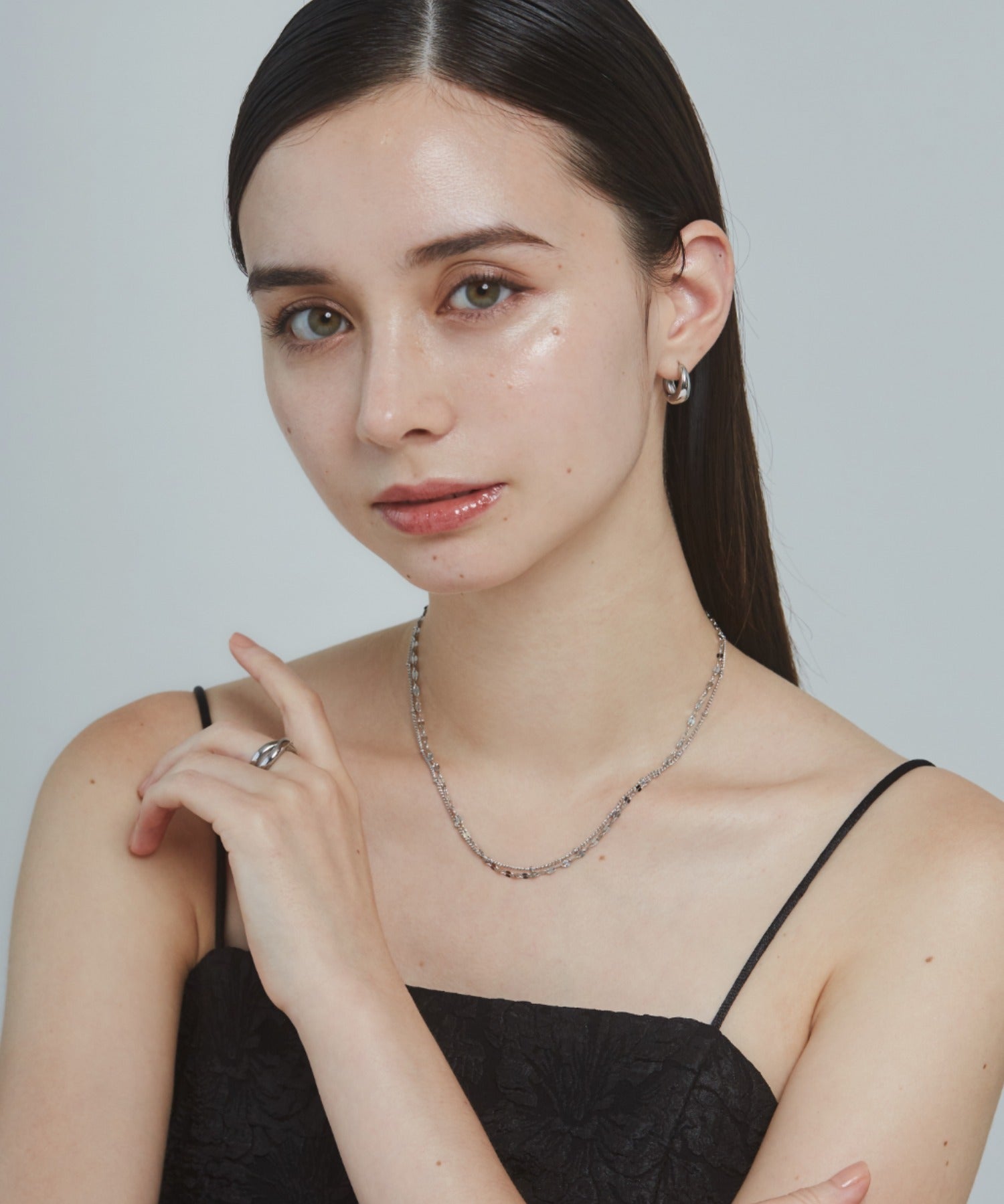 ciite' シーテ ネックレス 【 金属アレルギー対応 】 2連チェーンネックレス サージカルステンレス