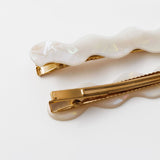 ciite' シーテ ヘアアクセサリー ウェーブデザインヘアピン 2個セット